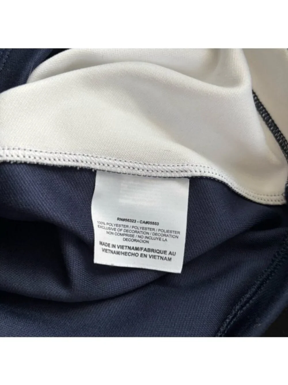 Nike Golf Navy Blue with Pink & White Accent Detail Long Sleeve Polo Top - M